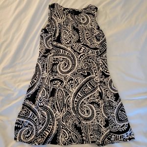 Black and White paisley dress, Size L